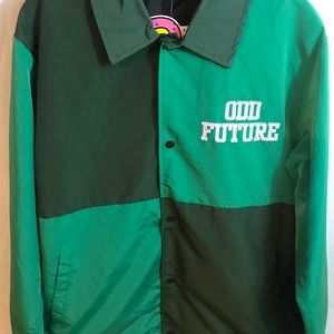 Odd Future Green Color-block Coaches Jacket